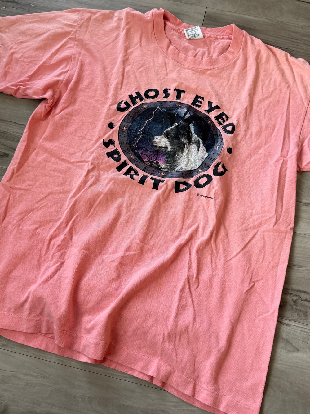 Vintage 1997 Ghost Eyed Spirit Dog Graphic T-Shirt USA Anvil Men’s Size X-Large